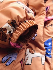 بني مائل للأحمر عليه شخصية - Shower Resistant Printed Coat (3mths-7yrs) - صورة 8 من 9