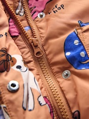 بني مائل للأحمر عليه شخصية - Shower Resistant Printed Coat (3mths-7yrs) - صورة 9 من 9