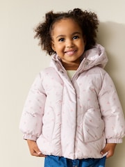 بأزهار بيج - Shower Resistant Printed Coat (3mths-7yrs) - صورة 1 من 4
