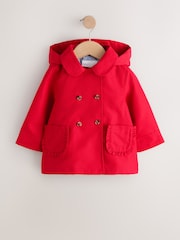 Red Shower Resistant Button Front Coat (3mths-7yrs) - Image 1 of 6