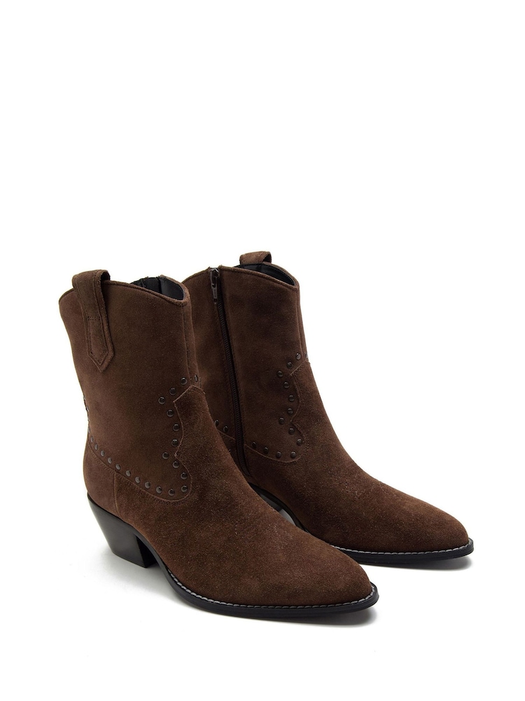 Off The Hook Brown Kensal Suede Leather Ankle Boots - Image 1 of 6