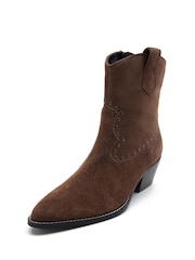 Off The Hook Brown Kensal Suede Leather Ankle Boots - Image 3 of 6