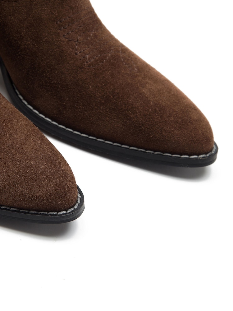 Off The Hook Brown Kensal Suede Leather Ankle Boots - Image 6 of 6
