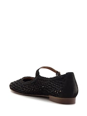 Off The Hook Black Regent Ballerina Leather Ballet Pumps - Image 4 of 6