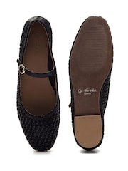 Off The Hook Black Regent Ballerina Leather Ballet Pumps - Image 5 of 6