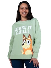 Character Green Ladies 100% Cotton Sweatshirt - Image 2 of 8