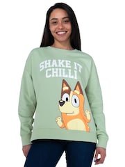 Character Green Ladies 100% Cotton Sweatshirt - Image 5 of 8