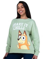 Character Green Ladies 100% Cotton Sweatshirt - Image 6 of 8