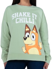 Character Green Ladies 100% Cotton Sweatshirt - Image 7 of 8