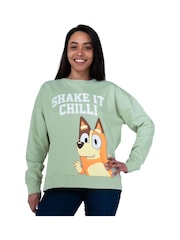 Character Green Ladies 100% Cotton Sweatshirt - Image 8 of 8