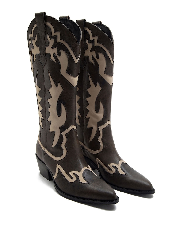 Off The Hook Hoxton Leather Mid Calf Boots - Imagen 1 de 4