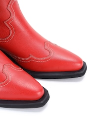 Off The Hook Portobello Alto Ankle Cowboy Leather Boots - Imagen 10 de 10