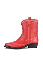 Off The Hook Portobello Alto Ankle Cowboy Leather Boots - Imagen 6 de 10