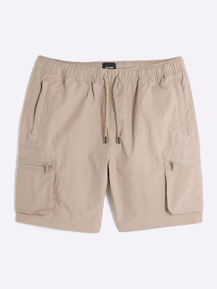 River Island Natural Nylon Cargo Shorts - Image 5 of 5