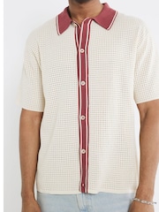 River Island Cream Havana Pointelle Shirt - Image 2 of 4