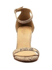 Animal - Off The Hook Mayfair Snake Print Block Heel Ankle Strap Sandals - Imagem 6 de 8