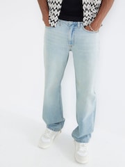 Hellblau - River Island Medium Loose Fit Jeans - Bild 1 von 4