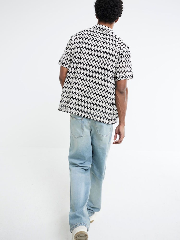 River Island Blue Light Medium Loose Fit Jeans - Image 2 of 4 River Island Blue Light Medium Loose Fit Jeans - Image 2 of 4