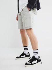River Island Grey Nylon Cargo Shorts - Image 4 of 6