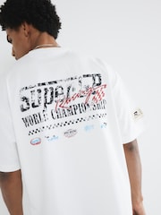 River Island 100% Cotton Racing Print T-Shirt - Bild 1 von 4