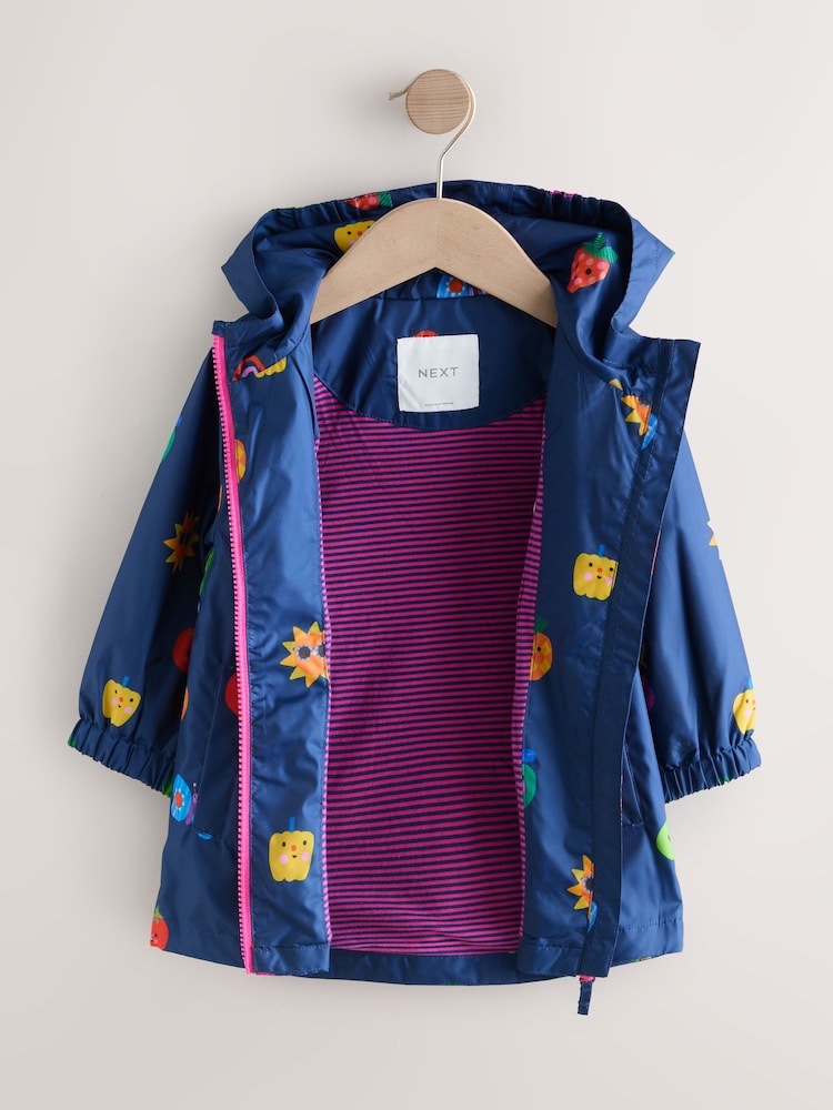 أزرق داكن شخصية - سترة مطبوعة مضادة للماء (3 شهر - 7 سنة) - صورة 2 من 5