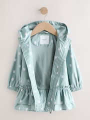 Sage Bunny - Printed Shower Resistant Frill Hem Raincoat (3mths-7yrs) - 5ичинен 2 сүрөт