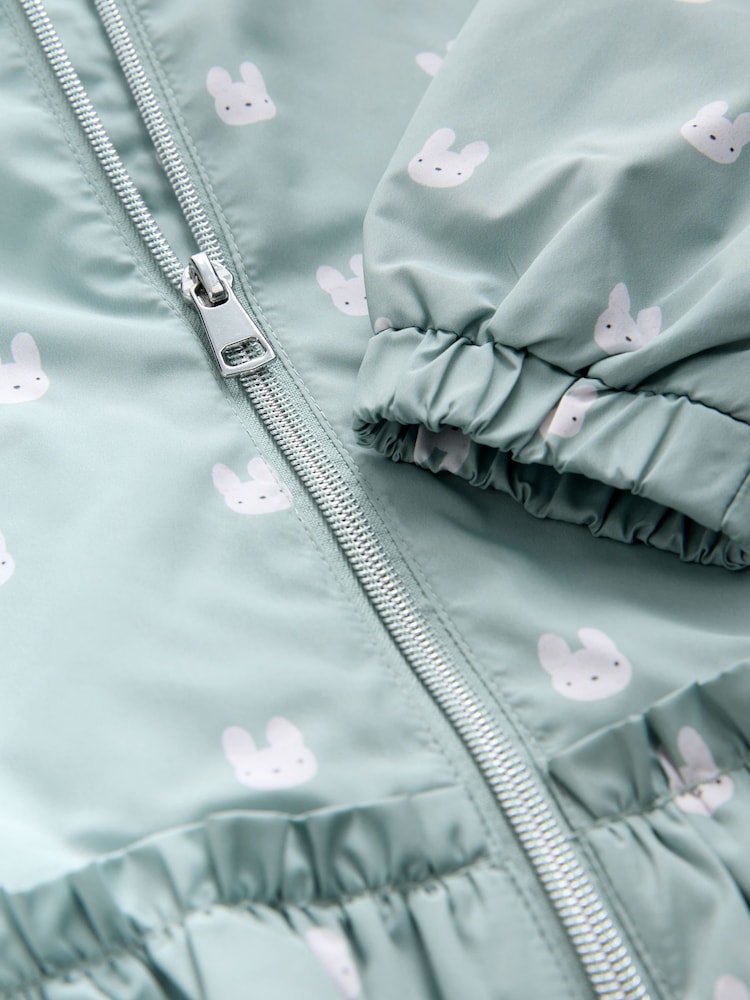 Sage Bunny - Printed Shower Resistant Frill Hem Raincoat (3mths-7yrs) - 5ичинен 5 сүрөт