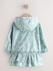 Sage Bunny - Printed Shower Resistant Frill Hem Raincoat (3mths-7yrs) - Imaginea 7 din 9