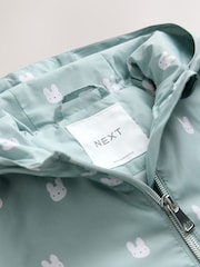 Sage Bunny - Printed Shower Resistant Frill Hem Raincoat (3mths-7yrs) - Imaginea 8 din 9