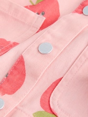 Pink Apple Printed Jacket And Shorts Set (3mths-7yrs) - Image 3 of 4