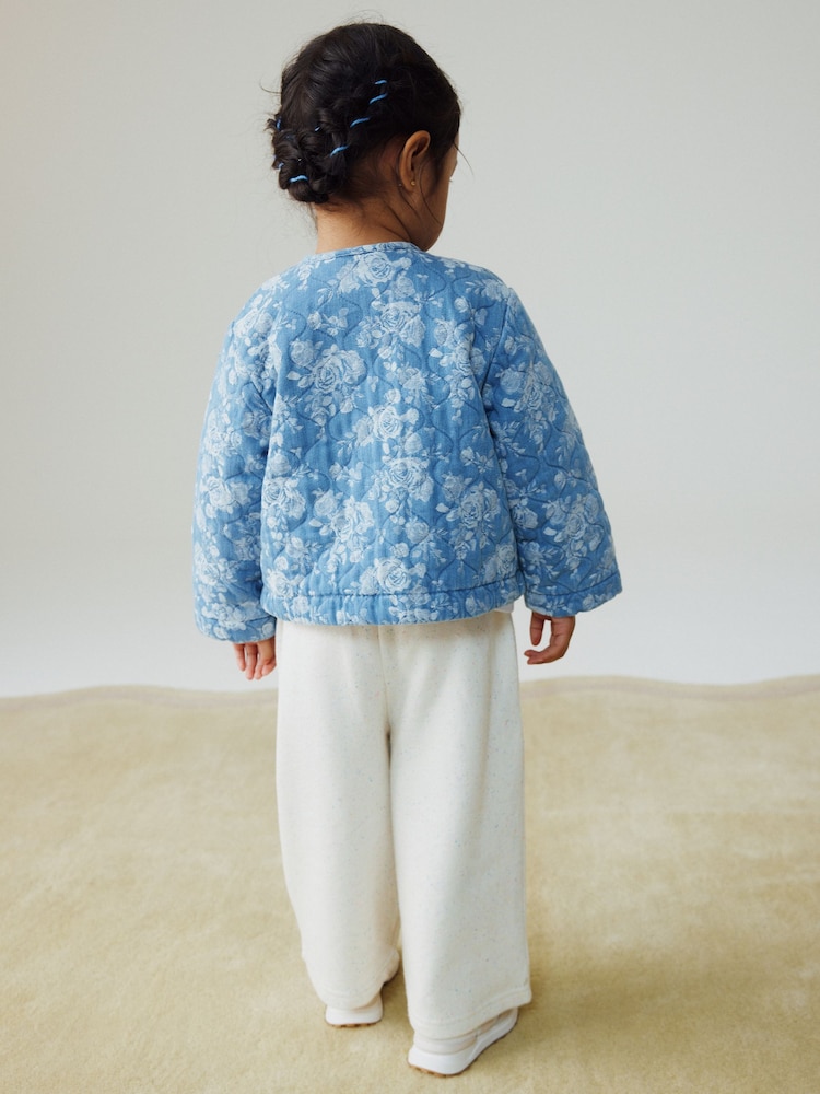 Buy Blue Denim Jacquard Quilted Jacket (3mths-7yrs) from Next India