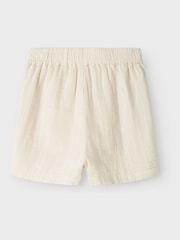Name It White 100% Cotton Linen Look Drawstring Shirts - Image 4 of 5