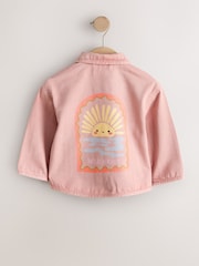 Pink Sun Back Print Denim Jacket (3mths-7yrs) - Image 6 of 8