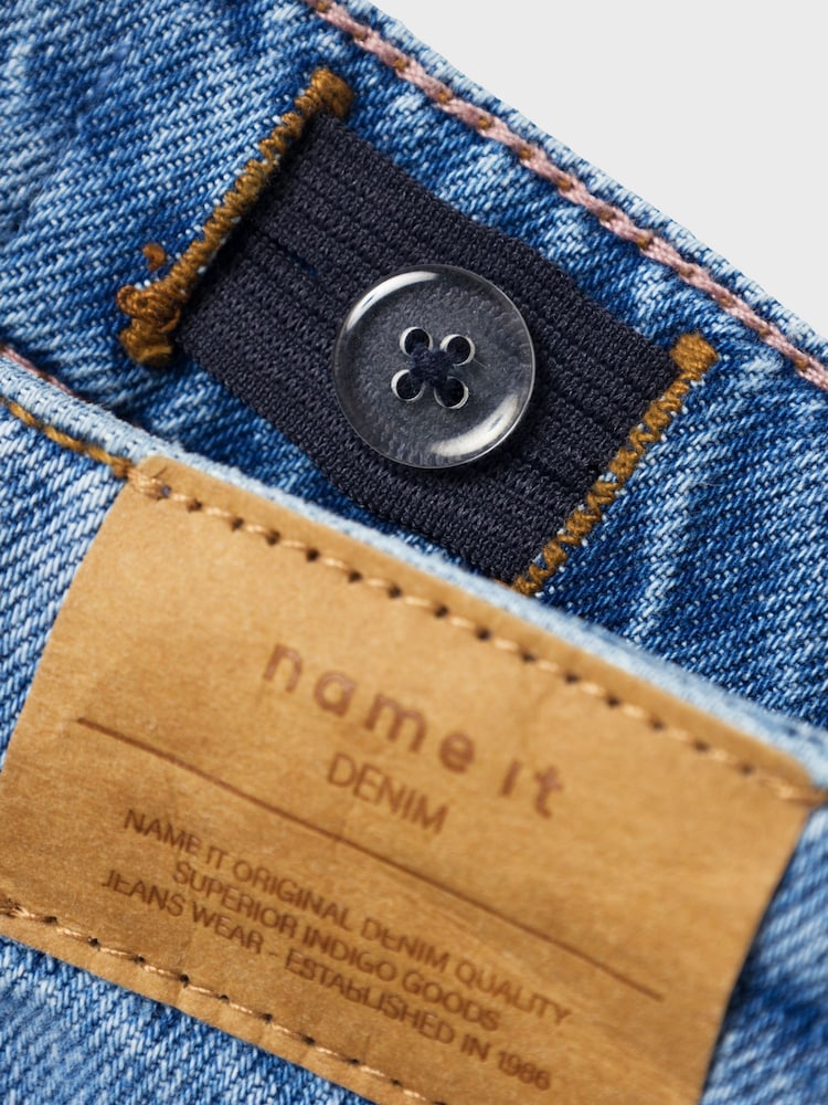 Name It Blue High Waist Straight Leg Jeans - Image 5 of 5