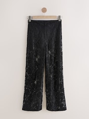 Schwarz - Lace Trousers With Short Insert - Bild 6 von 8