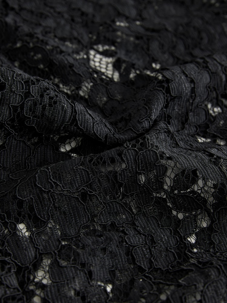 Schwarz - Lace Trousers With Short Insert - Bild 8 von 8