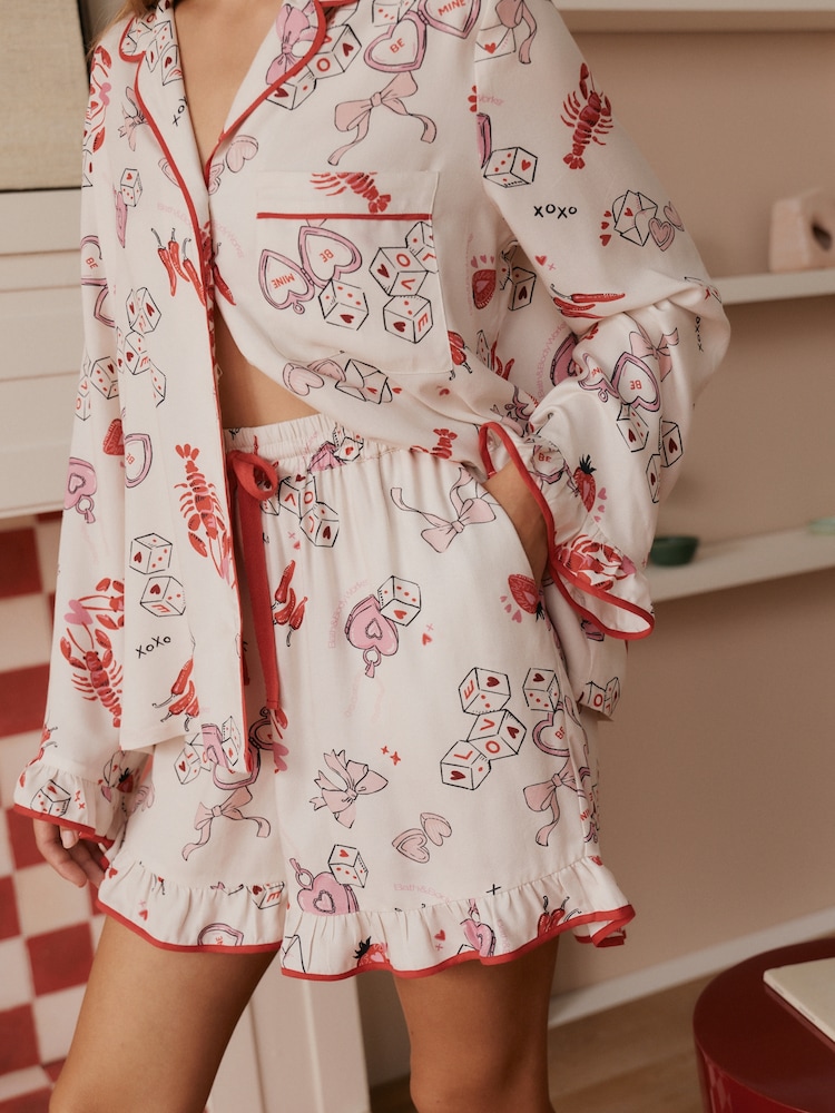 Buy Bath & Body Works Red/White Be Mine Love Long Sleeve Shorts Set from  Next USA