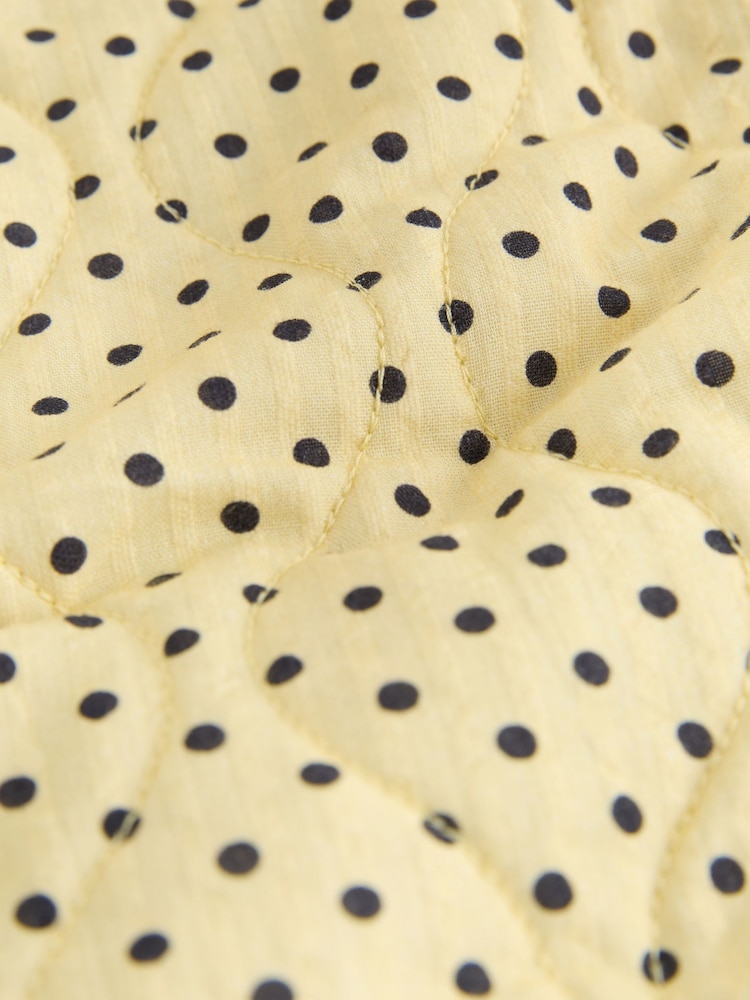 Yellow Polka Dot' Cotton Quilted Jacket (3-16yrs) - Image 8 of 8