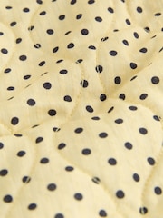 Yellow Polka Dot' Cotton Quilted Jacket (3-16yrs) - Image 9 of 9