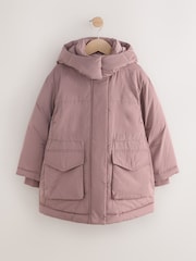 Dusky Pink Waterproof Padded Coat (3-16yrs) - Image 1 of 7