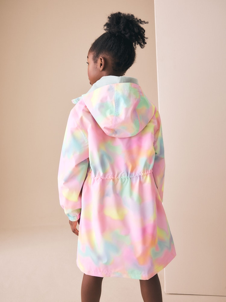 Pink Marble Waterproof Printed Cagoule (3-16yrs) - Image 2 of 9
