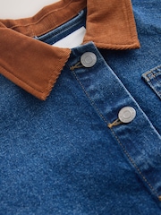 Denim Mid Blue Cord Collar Jacket (3-16yrs) - Image 8 of 9