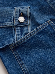 Denim Mid Blue Cord Collar Jacket (3-16yrs) - Image 9 of 9