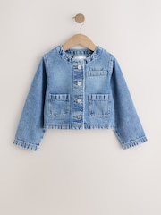 Mid Blue Collarless Denim Jacket (3-16yrs) - Image 5 of 9