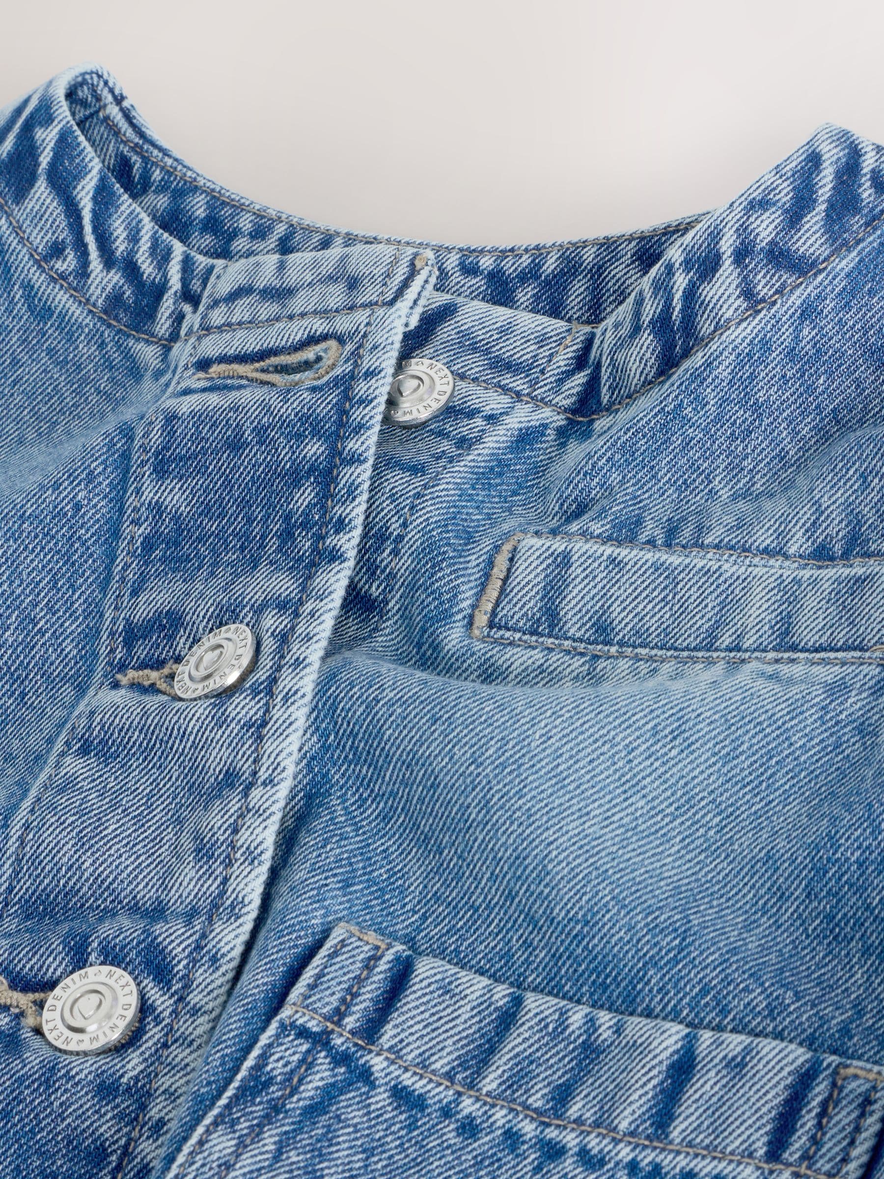 Buy Mid Blue Collarless Denim Jacket (3-16yrs) from Next South Africa
