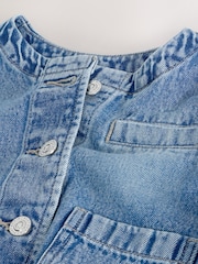 Mid Blue Collarless Denim Jacket (3-16yrs) - Image 8 of 9