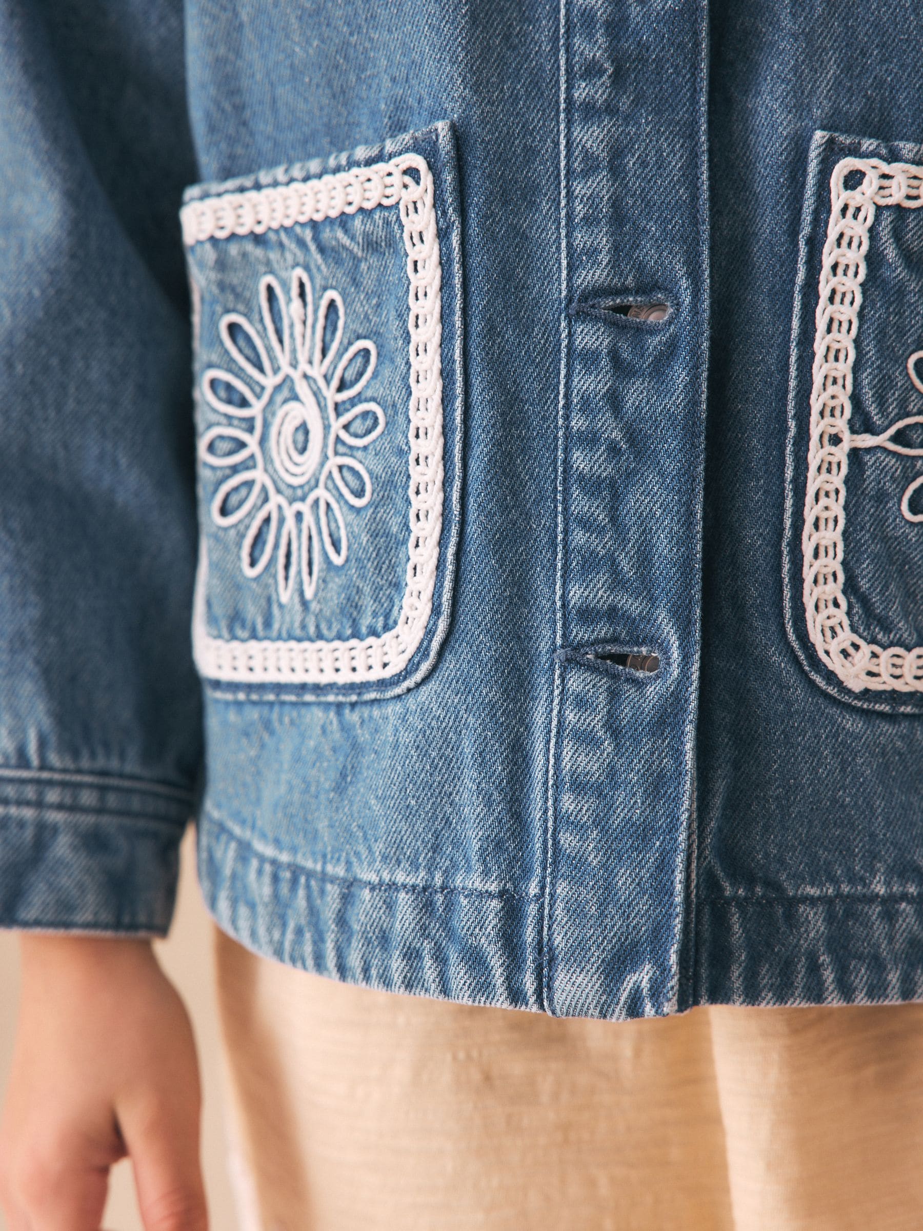 Buy Crochet Denim Shacket (3-16yrs) from the Next UK online shop