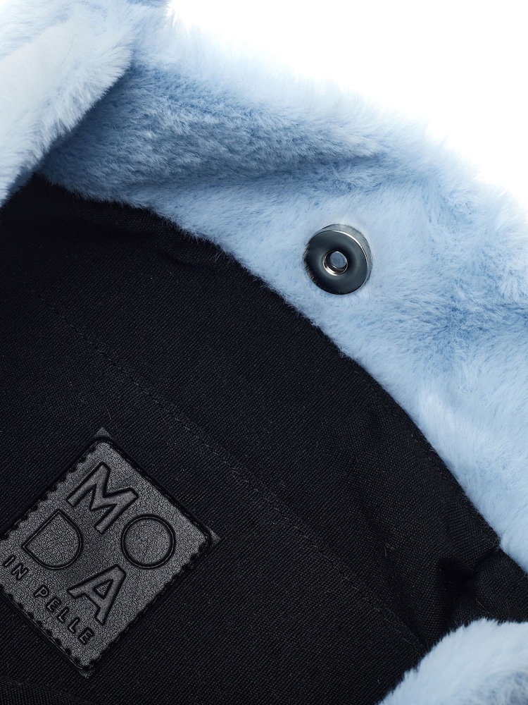 Moda in Pelle Bambi Fluffy Black Shoulder Bag - Image 4 of 4