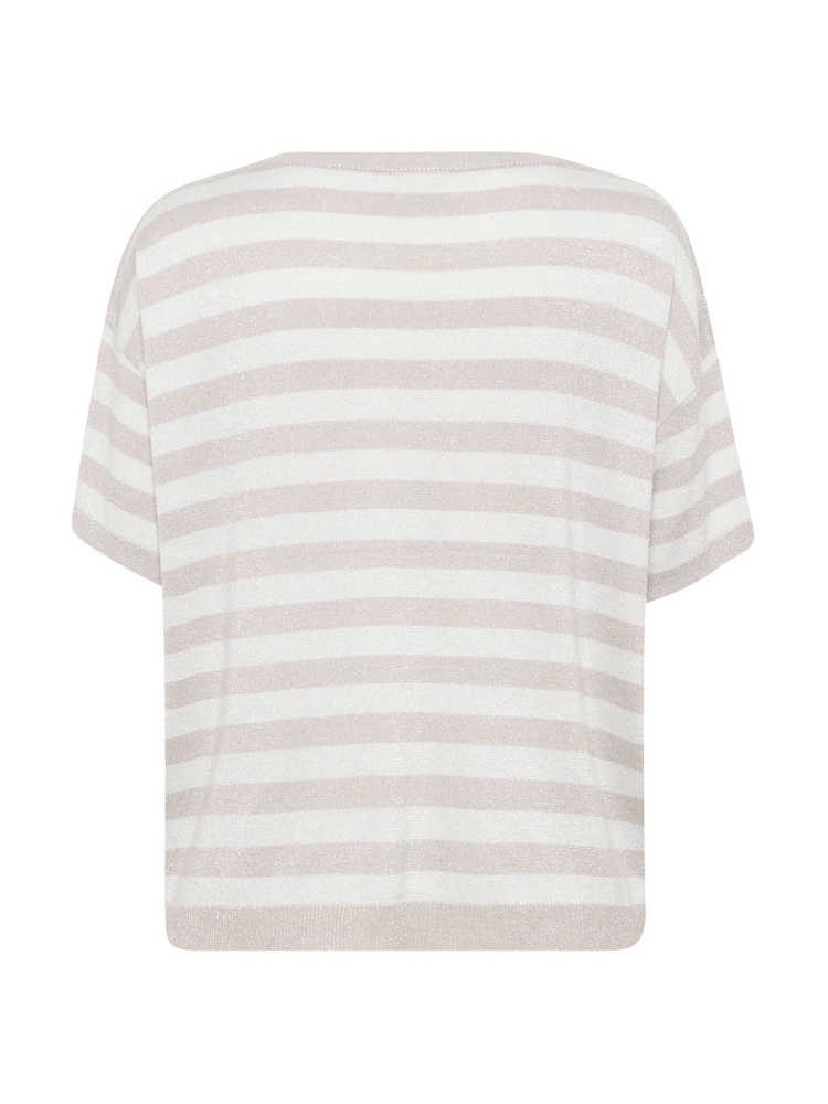 Kaffe Natural Karegina Short Sleeve Pullover Jumper - Image 7 of 7