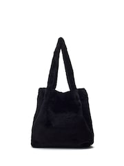 Moda in Pelle Bambi Fluffy Black Shoulder Bag - Image 2 of 4